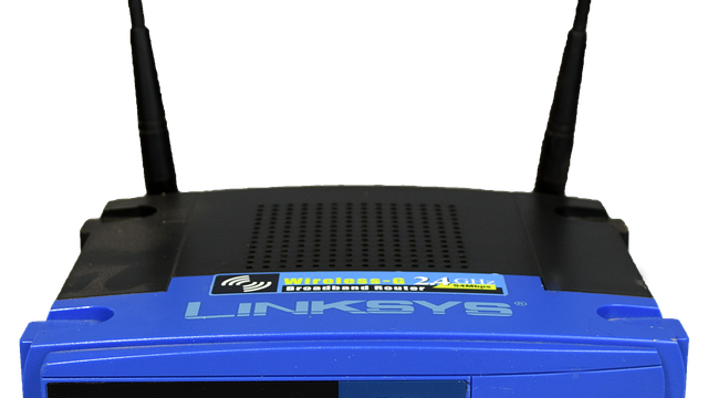 Modern router setup with accessories, replace traditional Wi-Fi router with mesh.