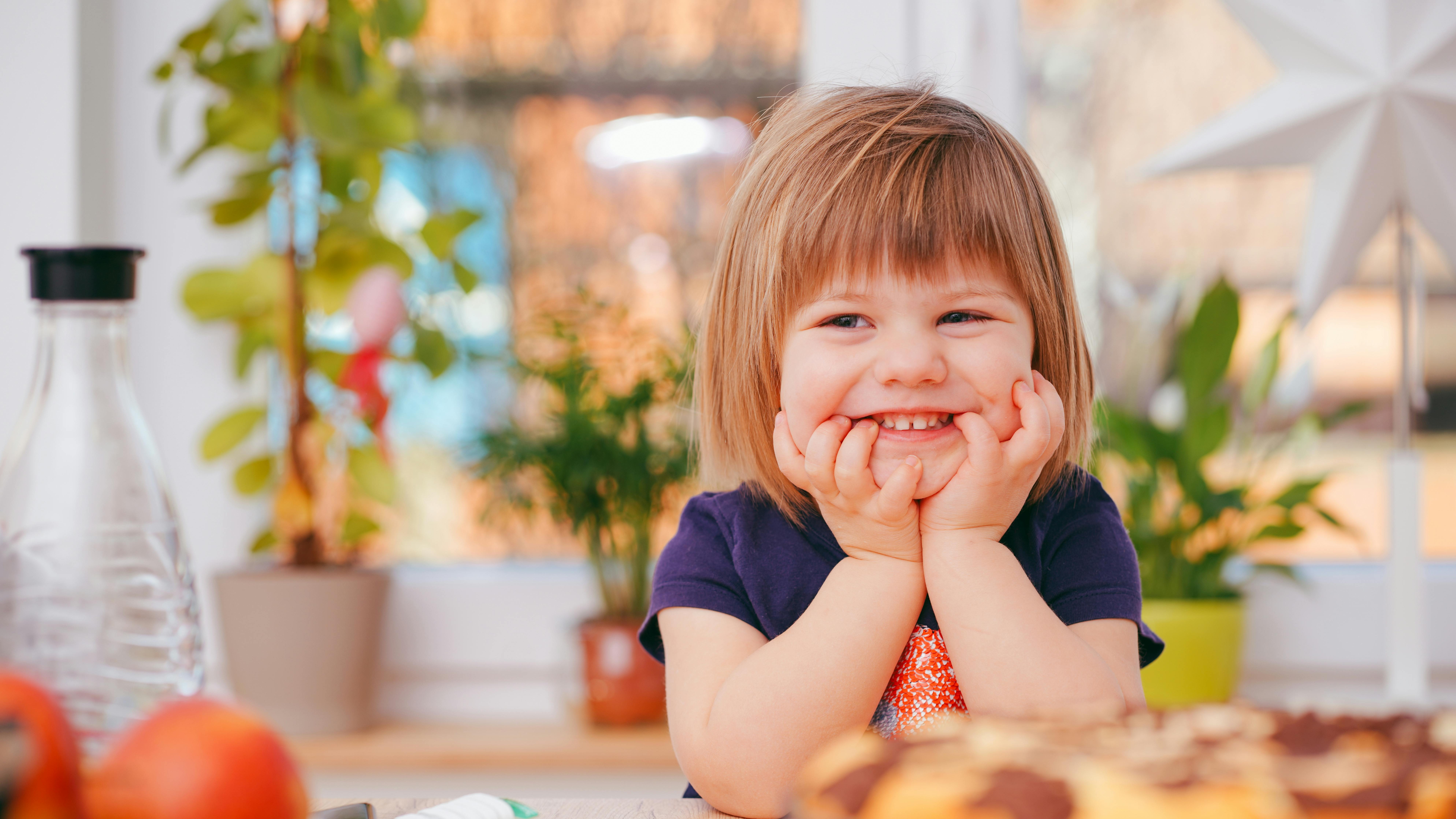 Happy child playing doctor in a safe space for children.