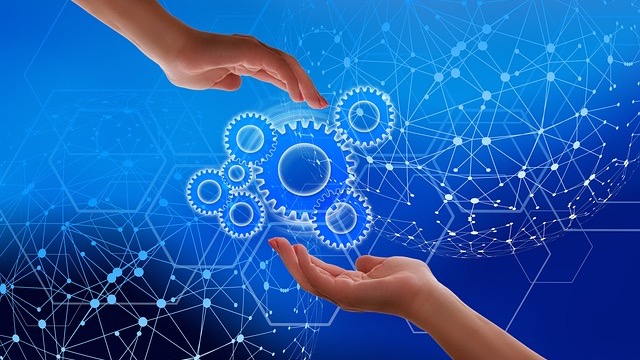 Digital progress bar interaction representing DCSA security clearance process update