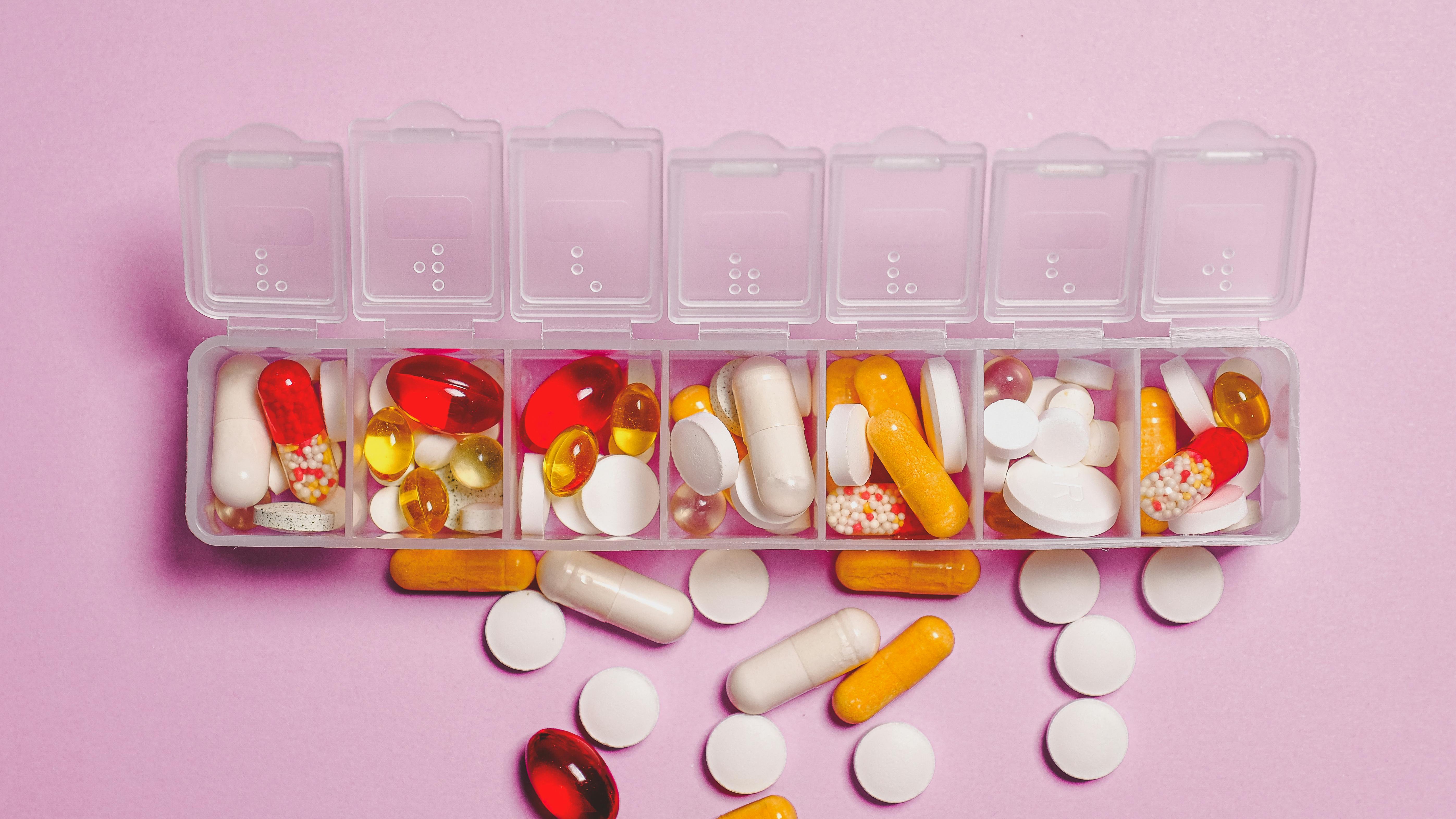Kids and vitamins in bathroom scene highlighting healthy habits.