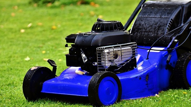 Sleek robot lawn mower on grass with price cut deal.