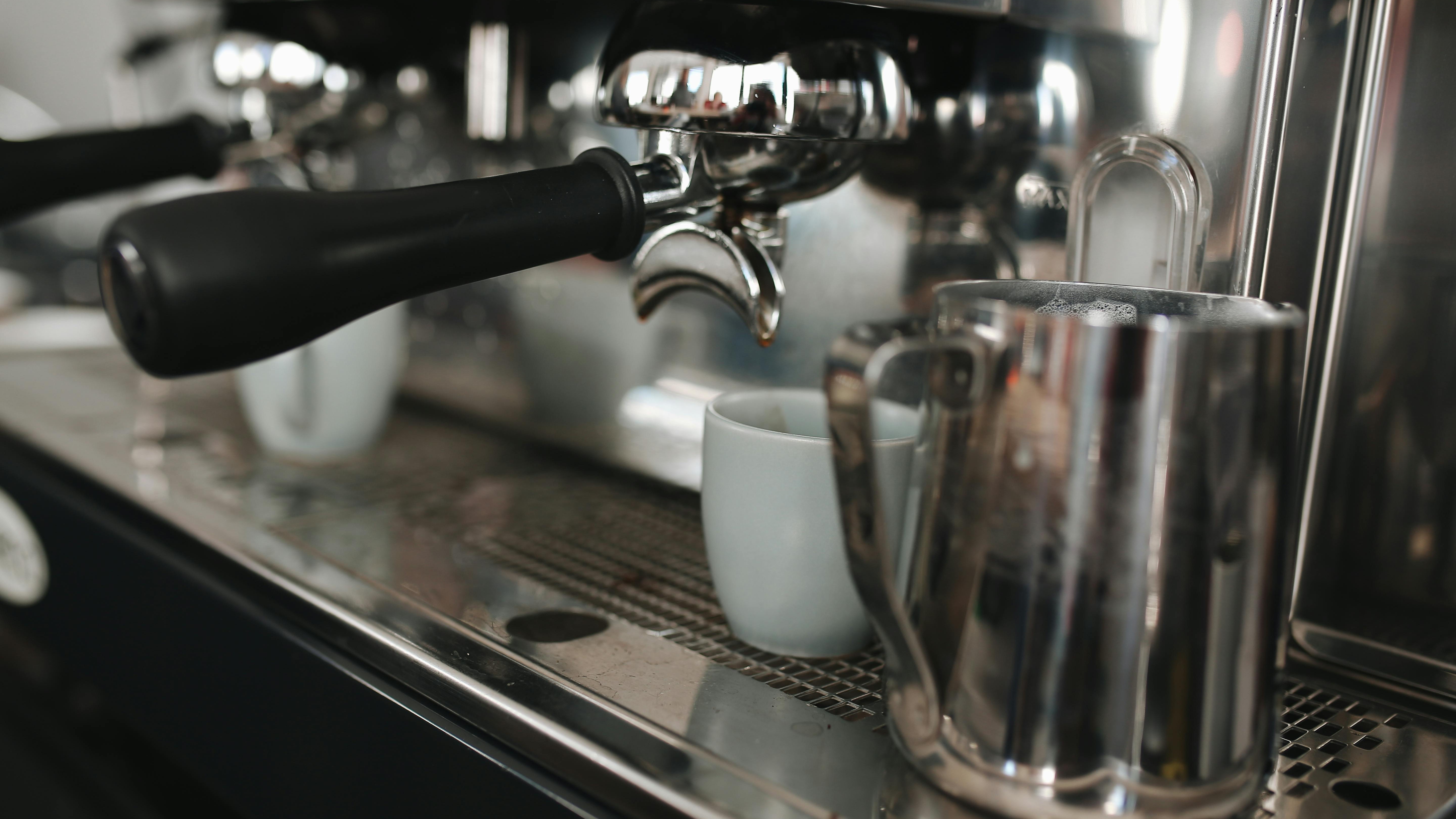 Sleek home automation coffee machine on kitchen counter.