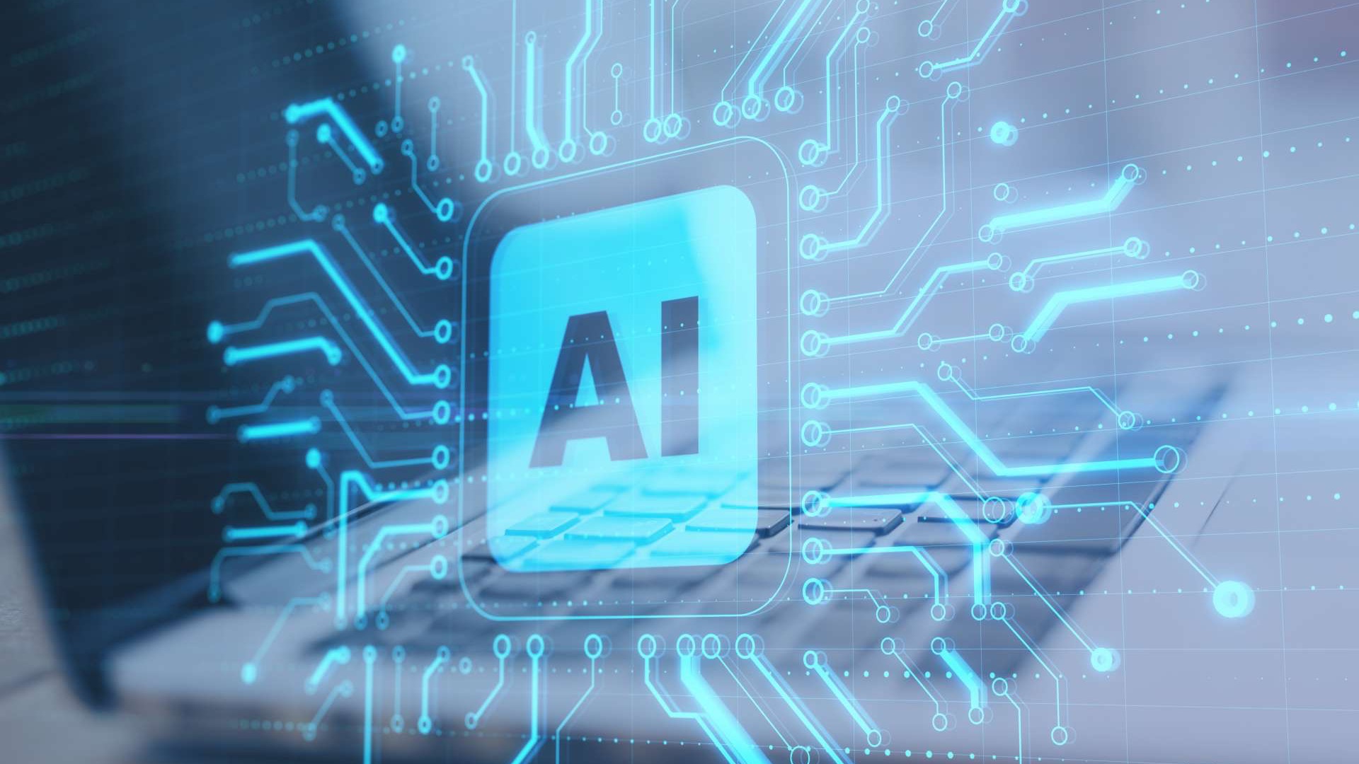 Confident person promoting reliable AI solutions in an office setting.