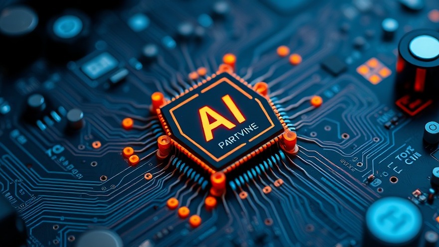 Close-up of an AI chip on a circuit board, representing AI adoption strategies for Chief People Officers.