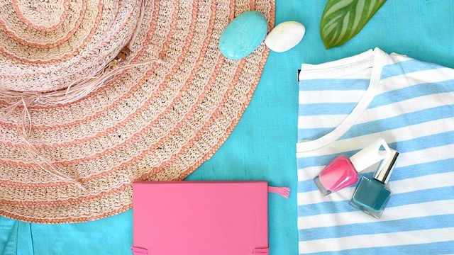 Curated 2026 resort wear collection with dress, swimsuit, and accessories.