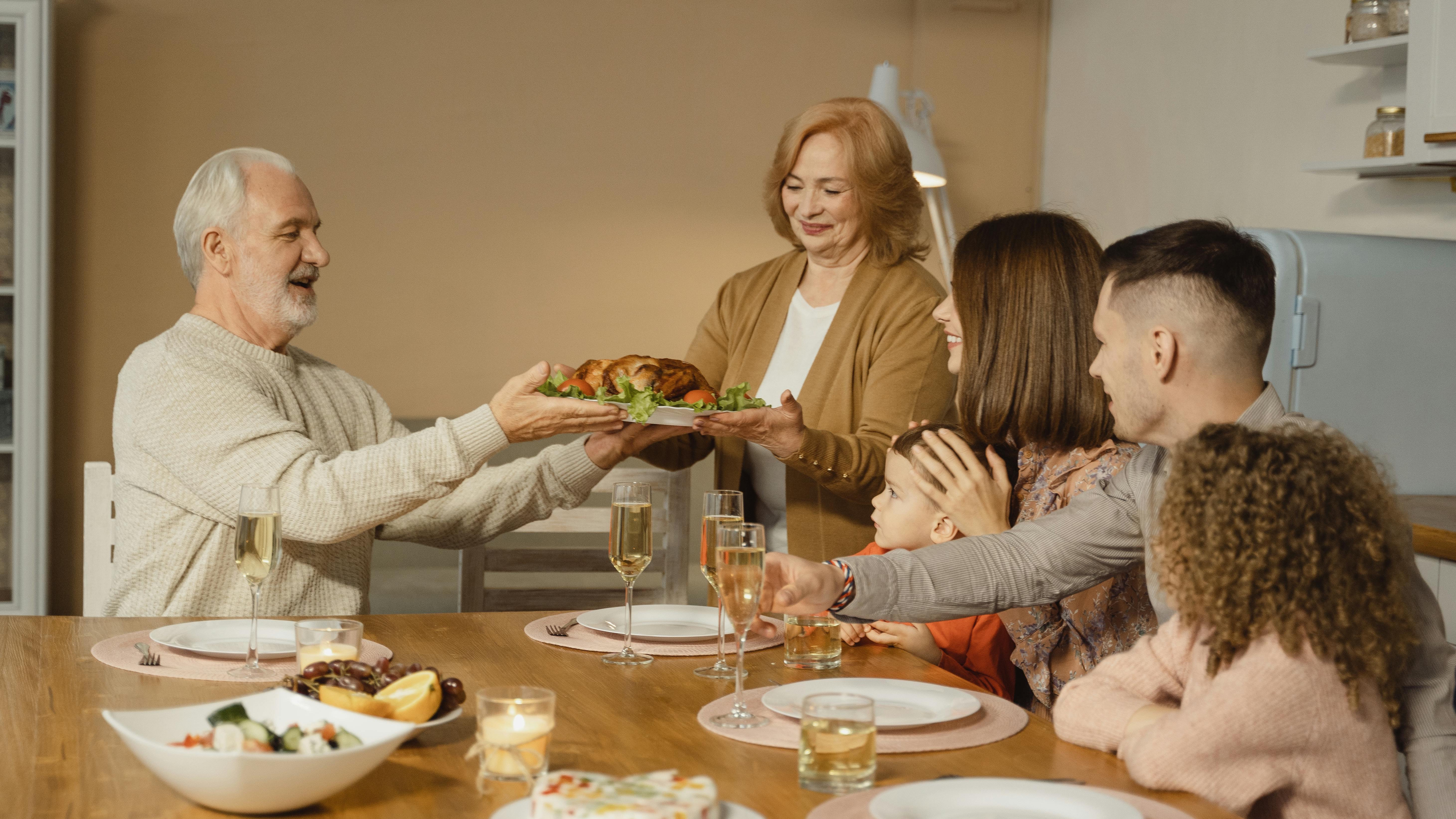 Open unfinished interior with ladders and tools for home construction.