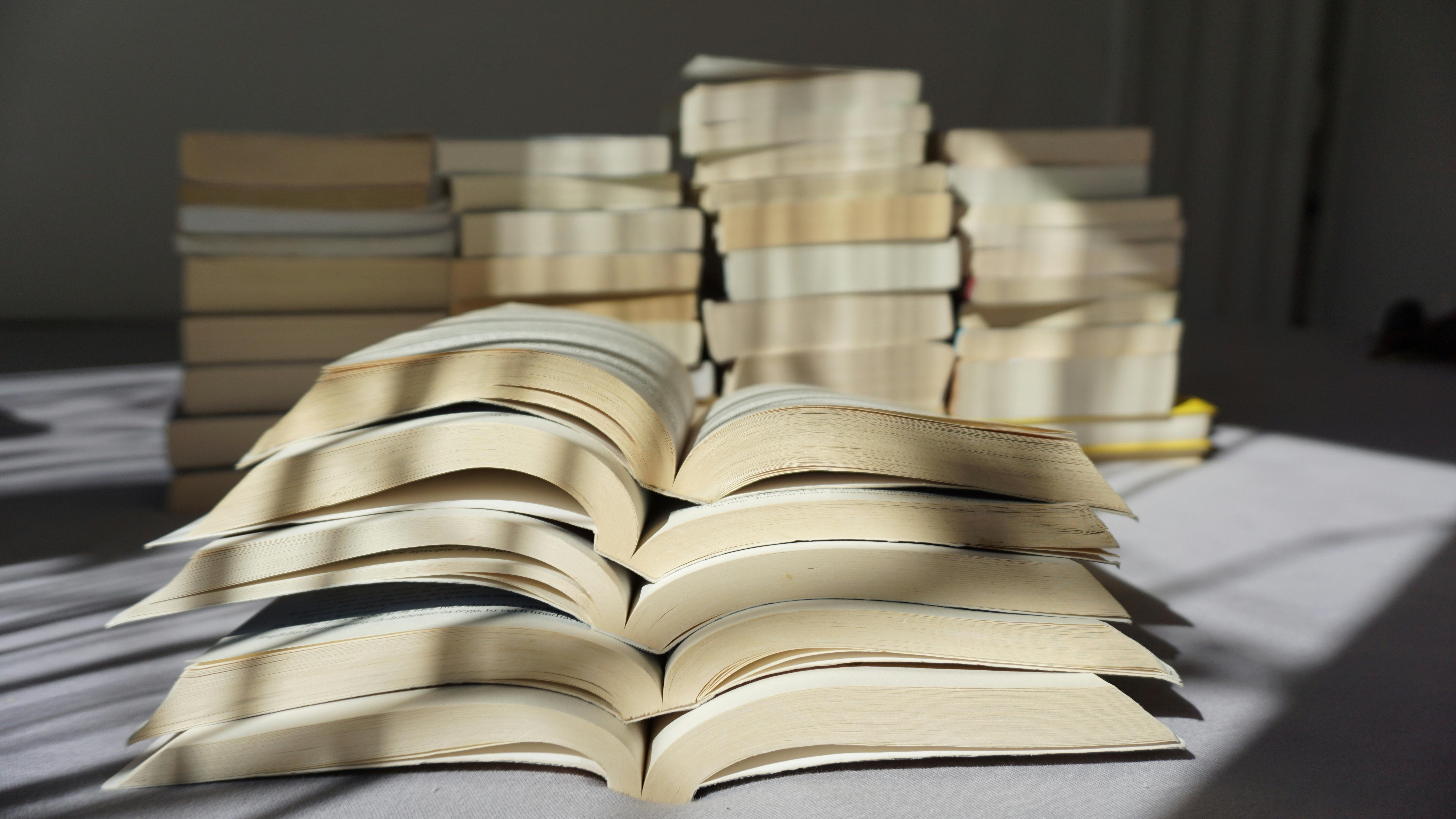 Podcast ad with man holding book for how to tell a good war story.