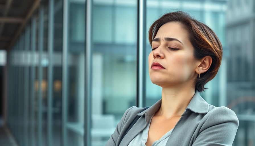 Stressed manager resting against office window depicting burnout causes.