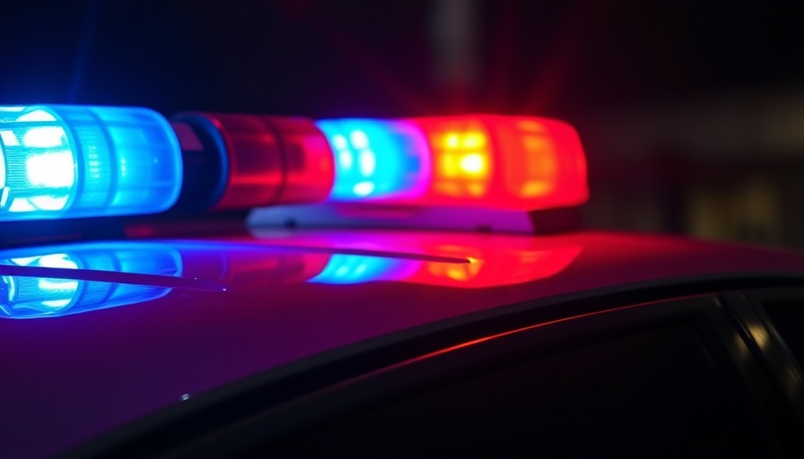 Police siren lights close-up, representing bicycle safety in Indiana