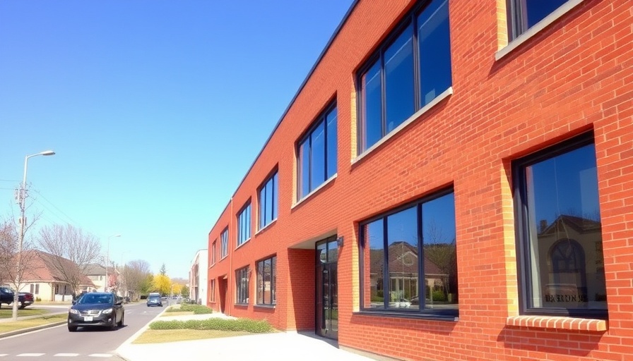Modern building exterior representing military jobs and transitioning service members.