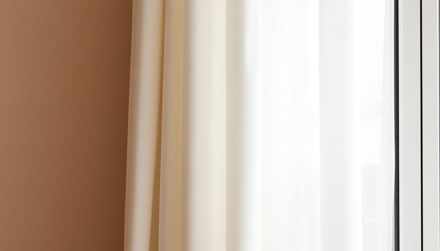 Simple white curtain with tiny embroidered text showcasing the trend.