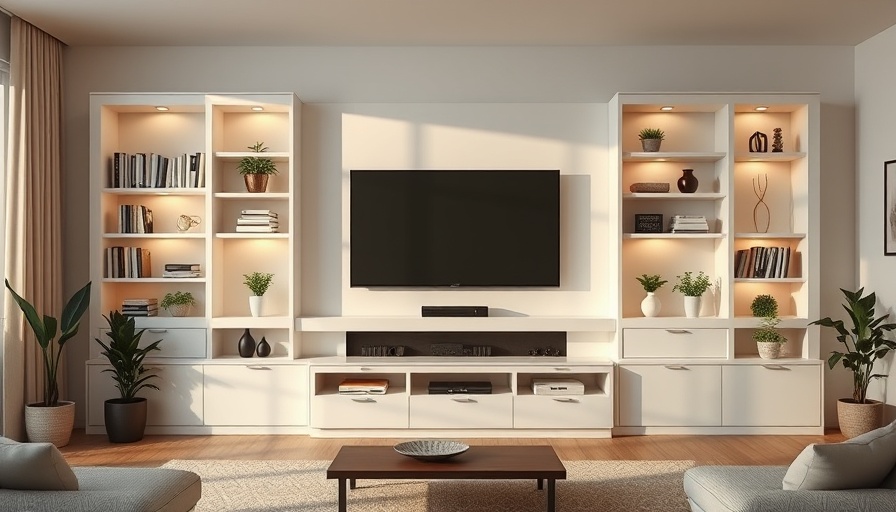 DIY entertainment center plans showcasing a sleek white media unit.