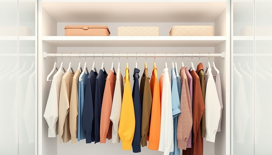 Maximize closet space with organized clothes on hangers.