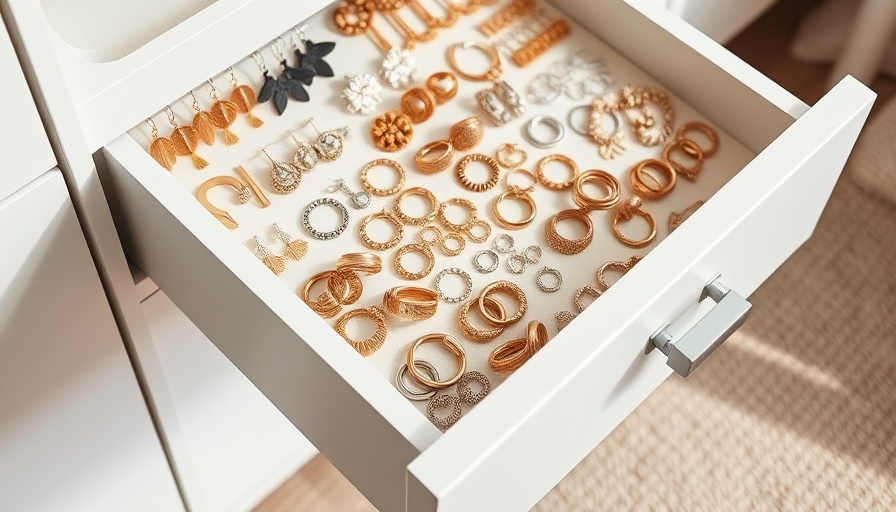 Elegant jewelry storage ideas in a white drawer, showcasing organized accessories.