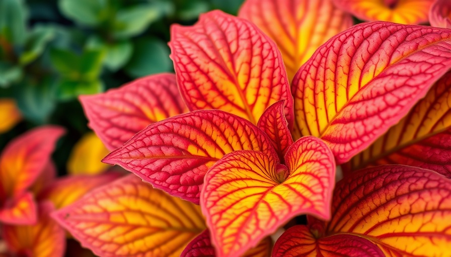 Vibrant coleus leaves showcasing small garden ideas.