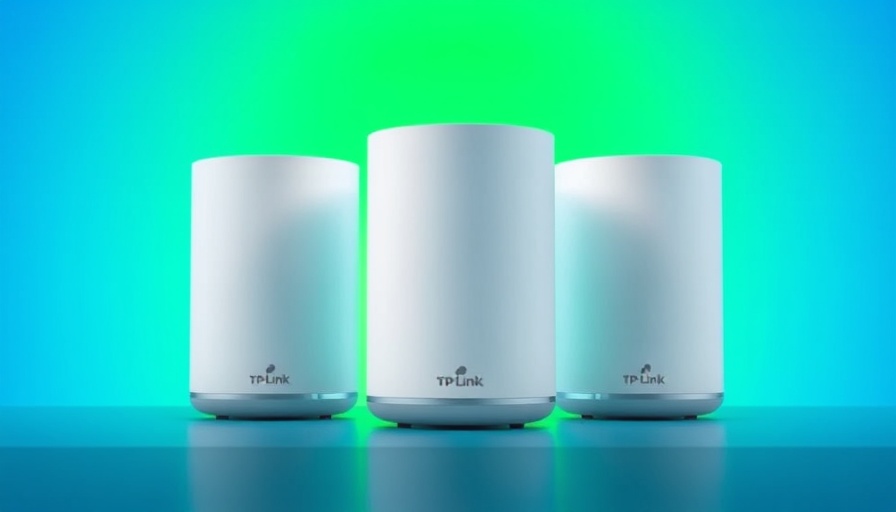TP-Link Deco BE63 Mesh WiFi system front and back view on gradient background.