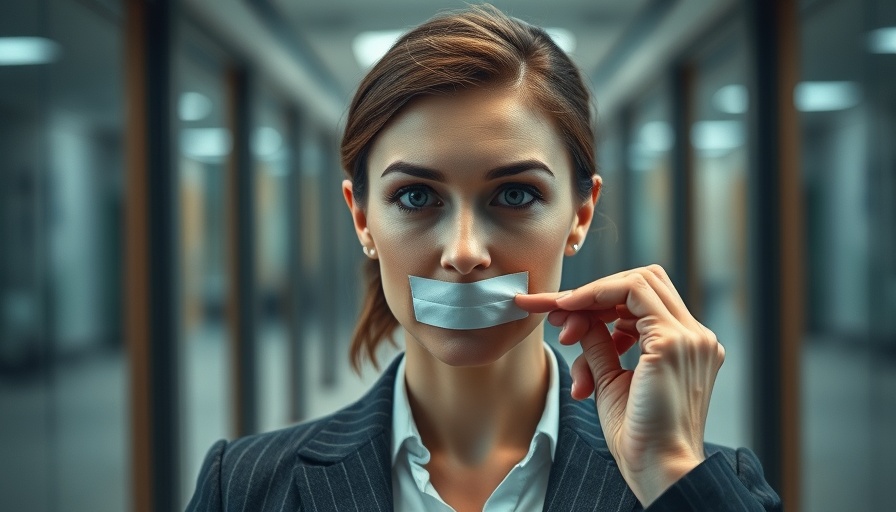 Banning NDAs impact on HR: Woman being silenced in office.
