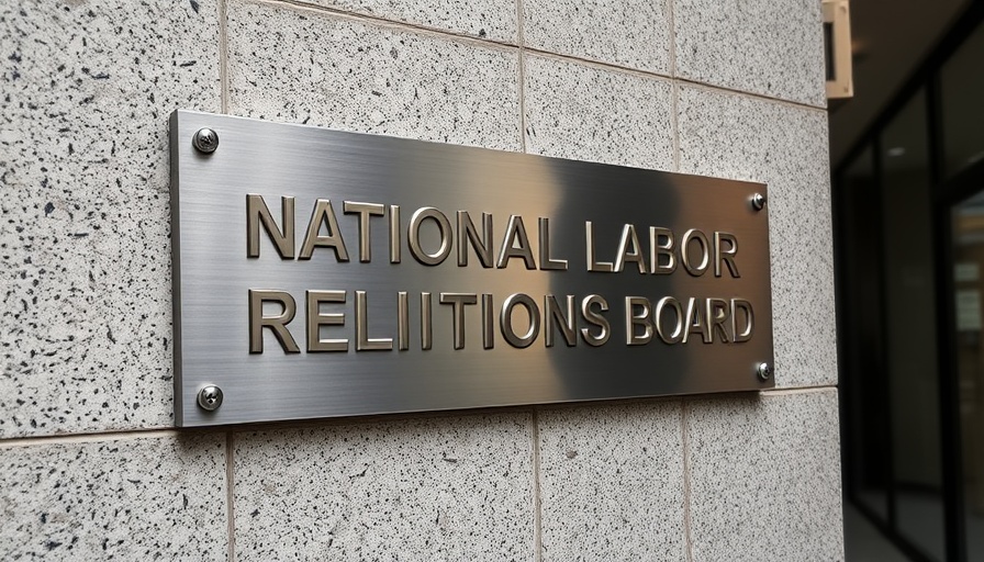 NLRB nominations impact hiring trends: National Labor Relations Board sign on a building.