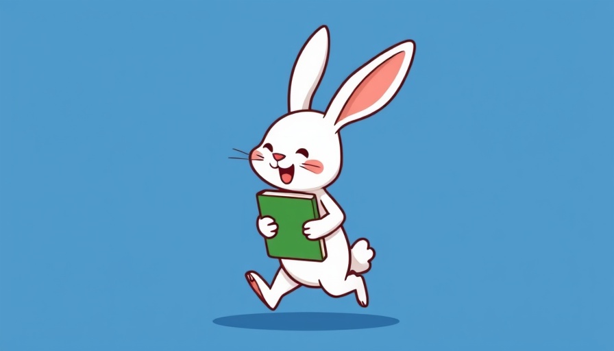 Cartoon rabbit with book symbolizing leadership and intellectual curiosity.