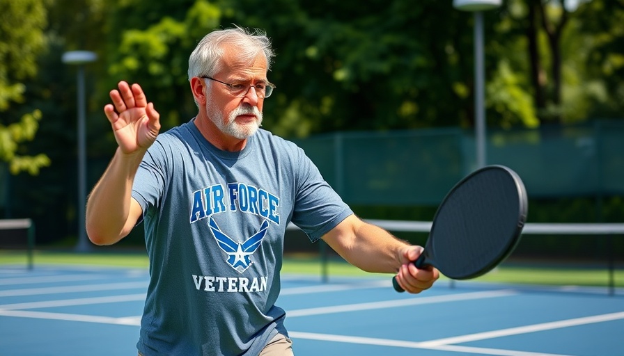 Valor in Action: Air Force veteran plays pickleball in park.