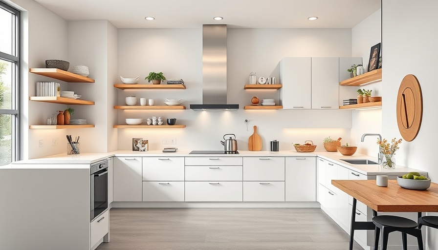 Efficient kitchen storage solutions in a modern setting.