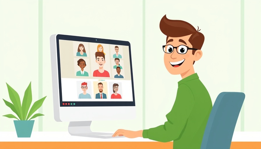 Virtual meeting illustration depicting workplace culture dynamics.