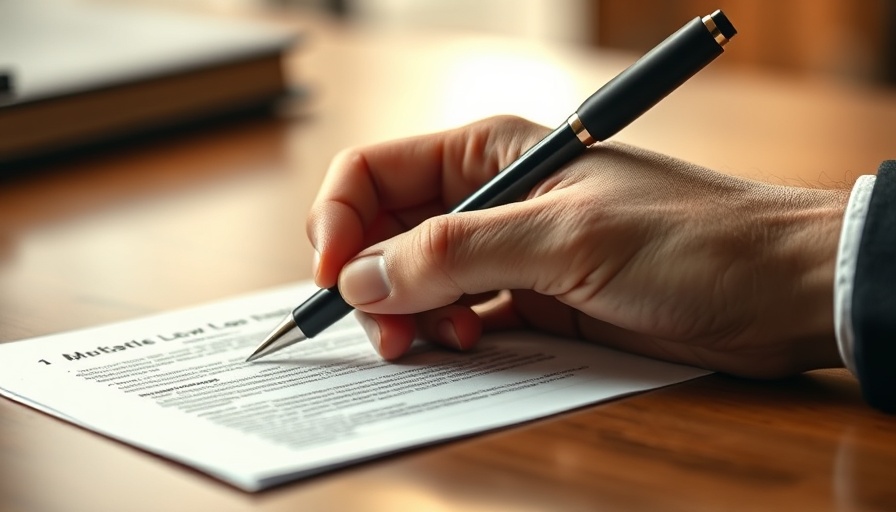 Signing legal document close-up at Washington Litigation Group.