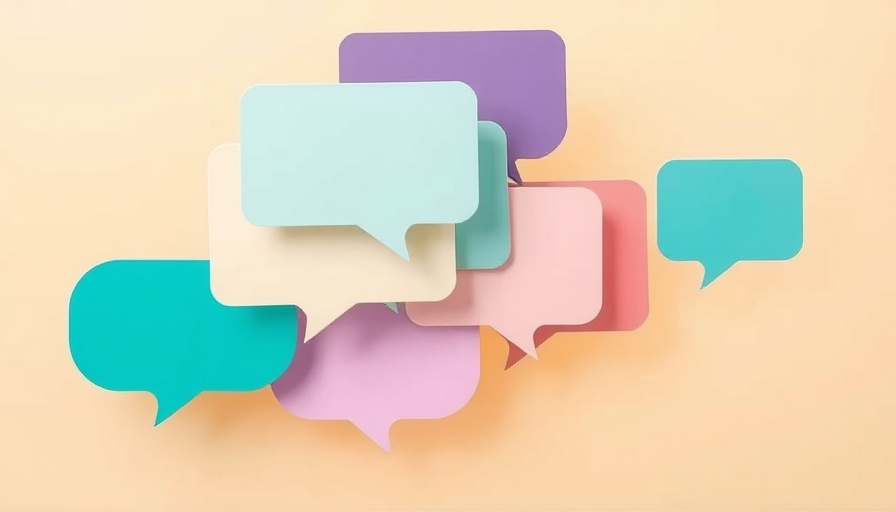 Colorful speech bubbles stacked, symbolizing streamlined communication at work.