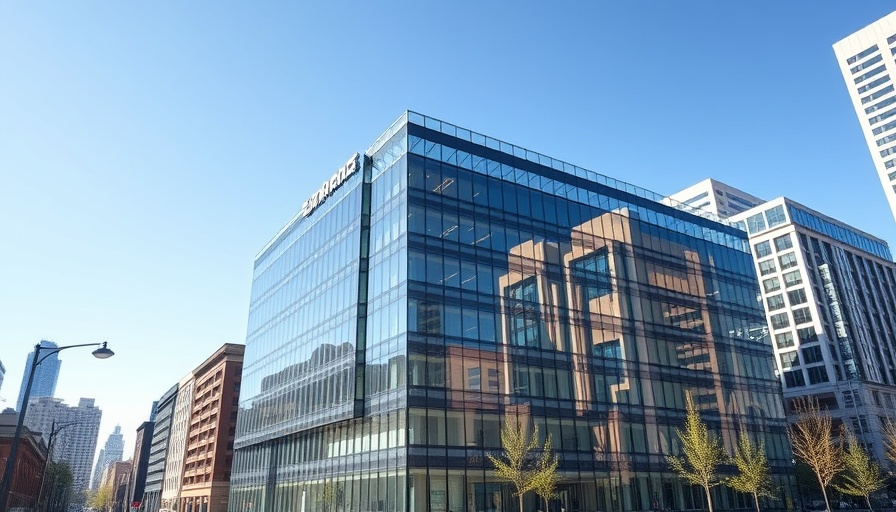 Corporate office building involved in age discrimination employment lawsuit.