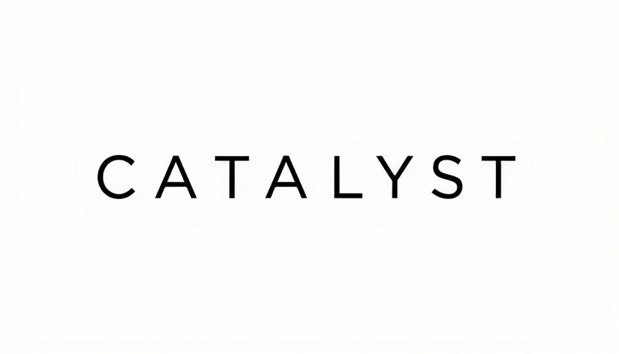 Bold 'CATALYST' logo text on white background