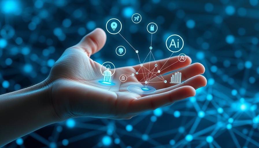 Futuristic AI technology with digital symbols, highlighting HR role in AI adoption.