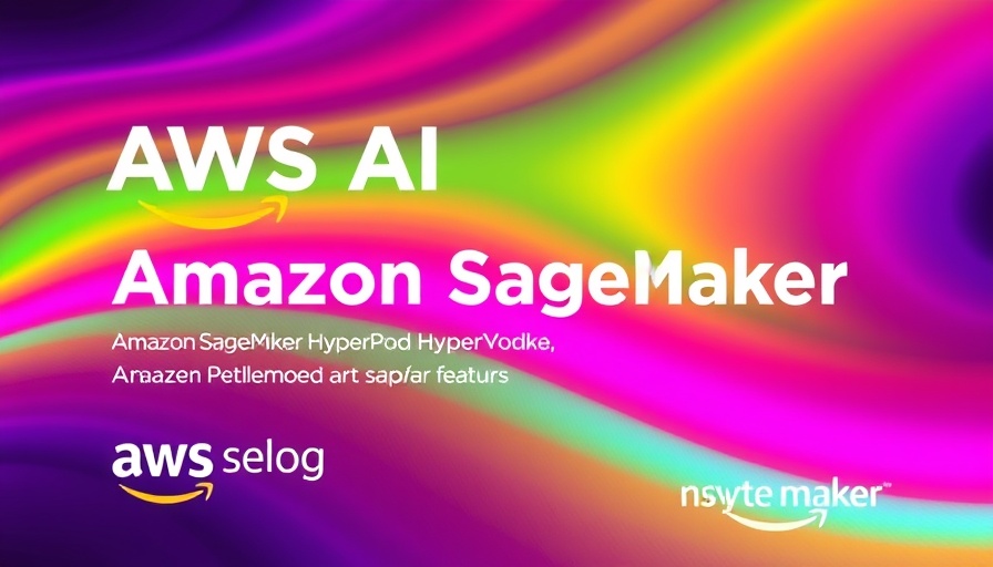 Amazon SageMaker HyperPod promotional banner with vibrant gradient background.