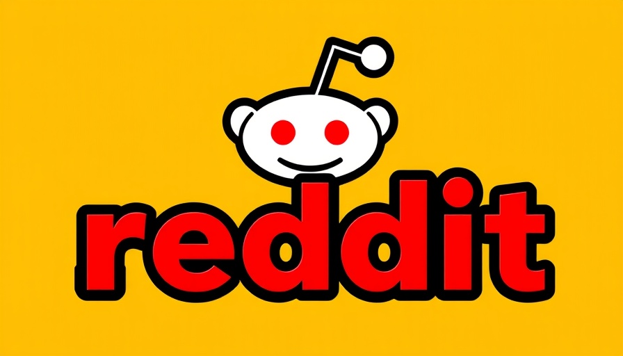 Bold red reddit logo on bright yellow background.