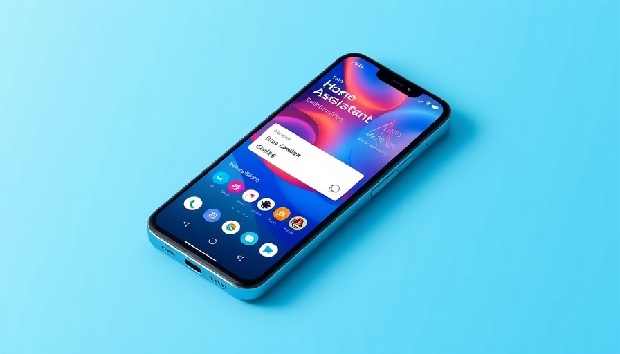 Minimalist Home Assistant Android app design with smartphones.