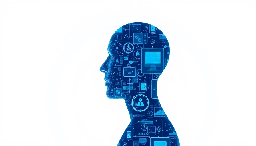 Agentic AI in healthcare concept with digital human silhouette and data.