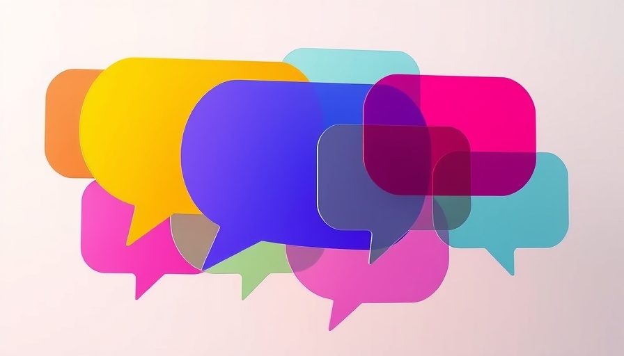 Colorful speech bubbles representing employee experience initiatives.