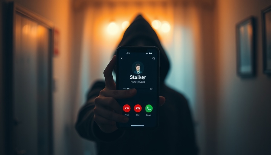 Anonymous person receiving eerie call in low light.