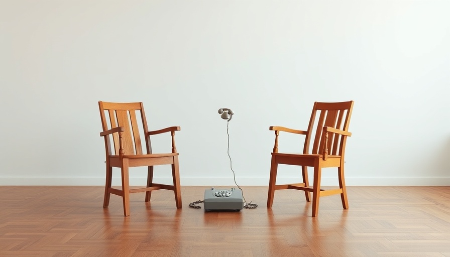 Evaluating Job Interview Skills concept: two connected chairs with string phone.