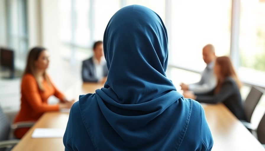 EEOC Religious Rights in Workplace: Diverse meeting with a woman in hijab.