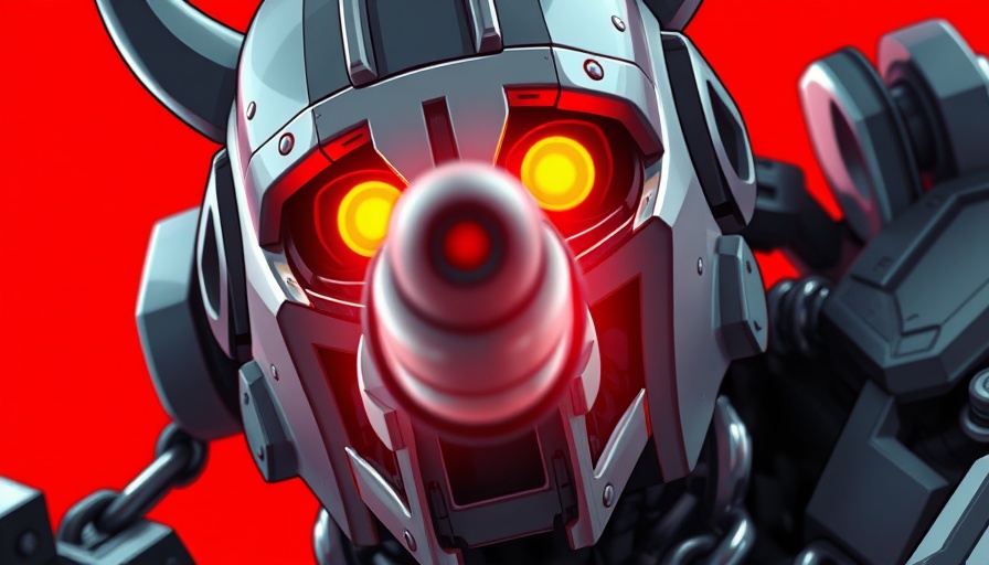 Armored character from Borderlands, vibrant style, red background.