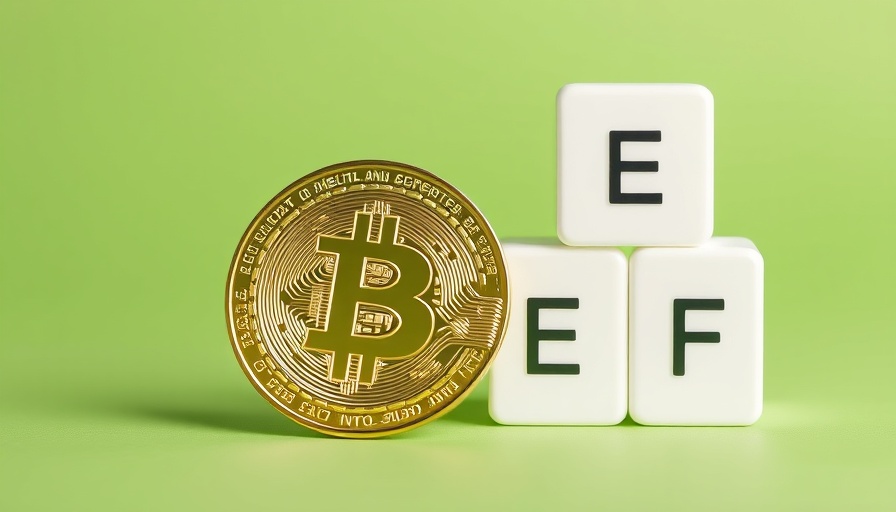 Kazakhstan Bitcoin ETF representation with coin and ETF blocks.