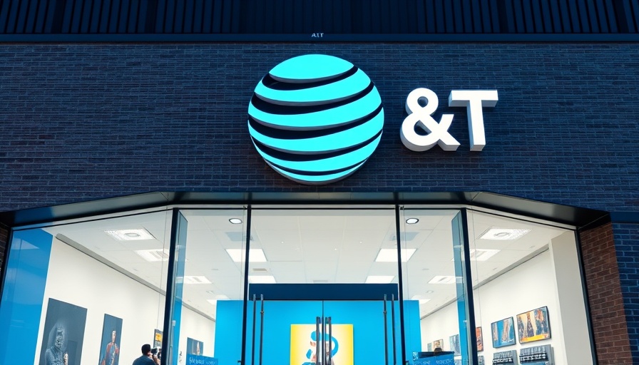AT&T store exterior during the day with prominent logo