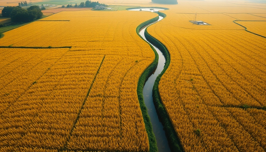 Aerial view of golden rice fields symbolizing an uplifting and inclusive culture.