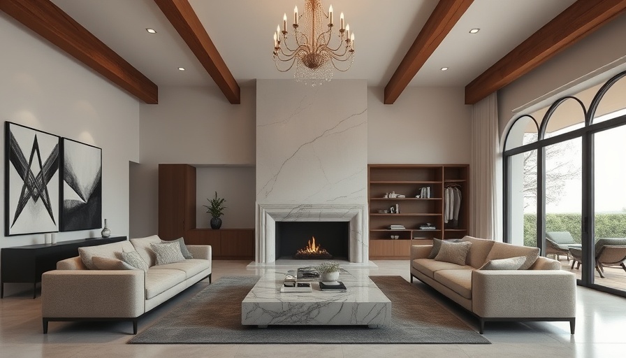 Elegant minimalist living room for remote work spaces.