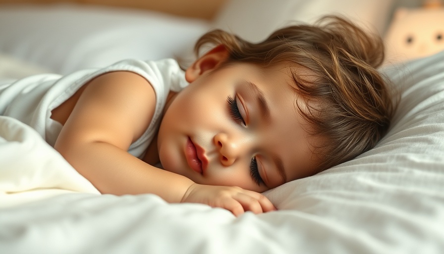 Peaceful toddler sleeping gently in white bedding