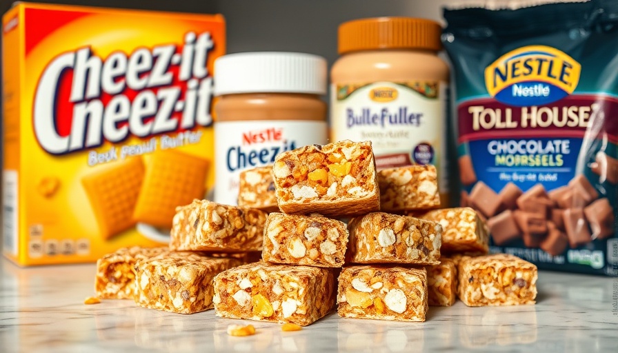 No-bake Cheez-It Butterfinger bites with ingredients on marble surface.