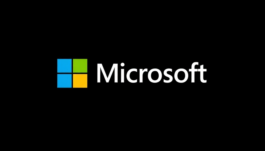 Microsoft logo with abstract design, vibrant blue and black.