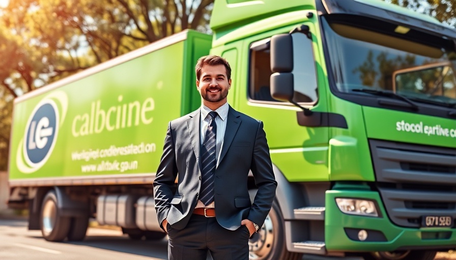 Two businessmen with a green fiber internet company truck in Saline
