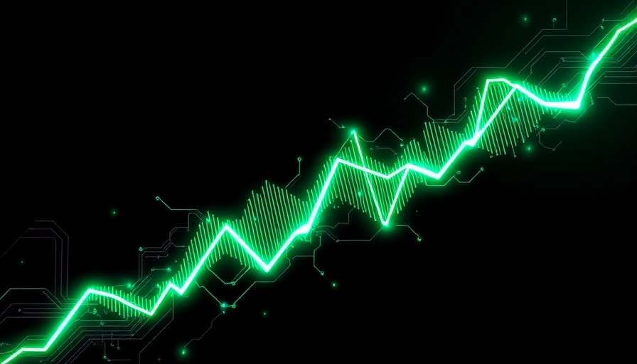 AI voice technology breakthroughs graphic with lightning and soundwave.