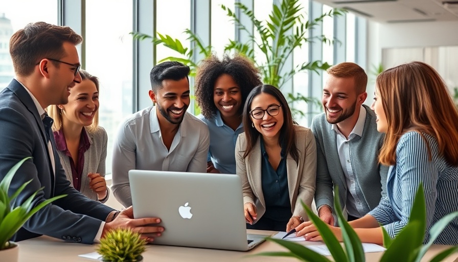 Business inclusion impact: diverse team collaboration in modern office.